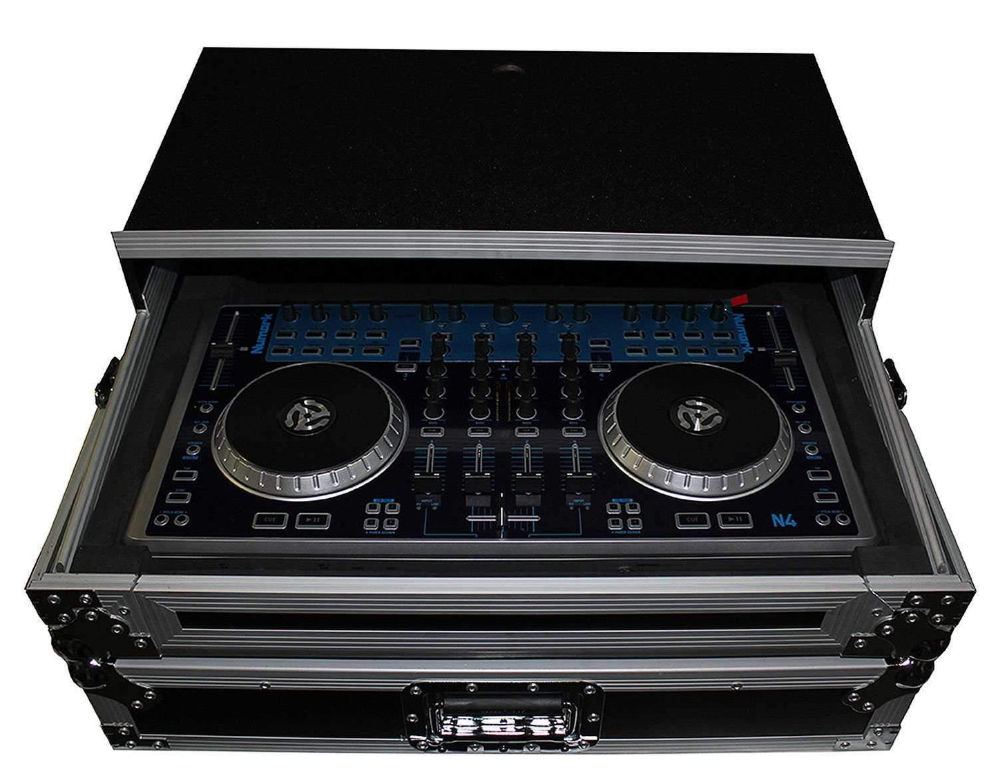 ProX XS-N4LT Flight Case for Numark N4 DJ Controller - PSSL ProSound and Stage Lighting