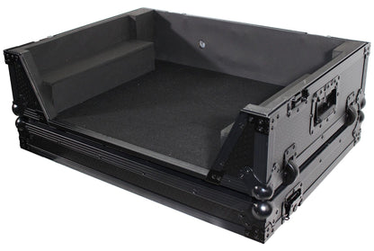 ProX XS-Prime4 WBL2U Denon Prime 4 Case w/ 2U Rack Rails & Wheels (Black on Black) - PSSL ProSound and Stage Lighting