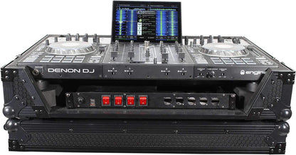 ProX XS-PRIME4WBL Black Case for Denon Prime 4 with Wheels - PSSL ProSound and Stage Lighting