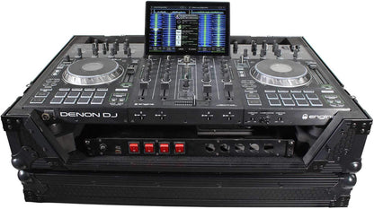 ProX XS-PRIME4WBL Black Case for Denon Prime 4 with Wheels - PSSL ProSound and Stage Lighting