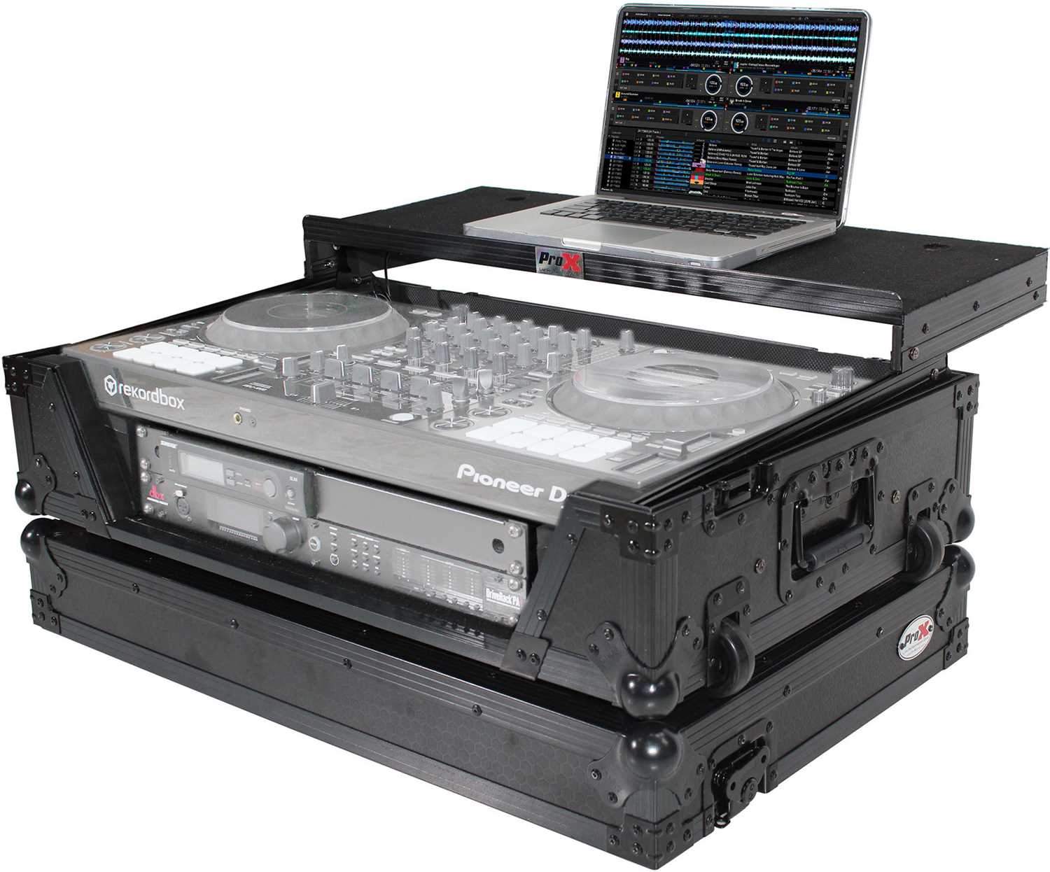 ProX XS-SX1K2UWLTBL LED DJ Controller Case with 2U Rack Space - PSSL ProSound and Stage Lighting