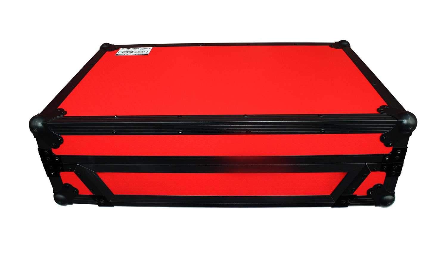 ProX DDJ-SX2/MC7000 Flight Case with Laptop Shelf Red on Black Limited Edition - PSSL ProSound and Stage Lighting