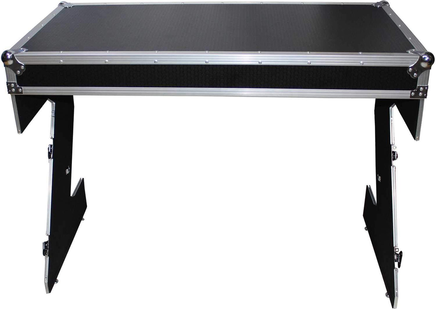 ProX Portable Z-Style DJ Table Flight Case Black on Chrome - PSSL ProSound and Stage Lighting