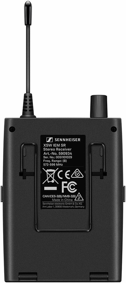 Sennheiser XSW EK In Ear Monitor Belt Pack Receiver and Headphones (476-500 Megahertz) - PSSL ProSound and Stage Lighting