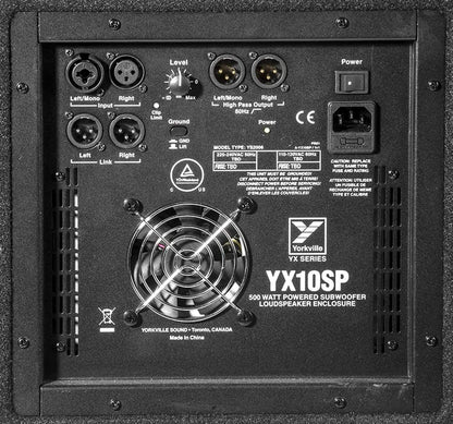 Yorkville YX10SP 10-Inch Powered Subwoofer - PSSL ProSound and Stage Lighting