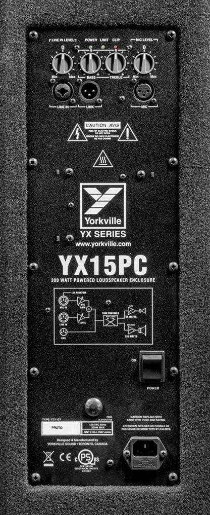 Yorkville YX15PC 15-Inch Powered Speaker - PSSL ProSound and Stage Lighting