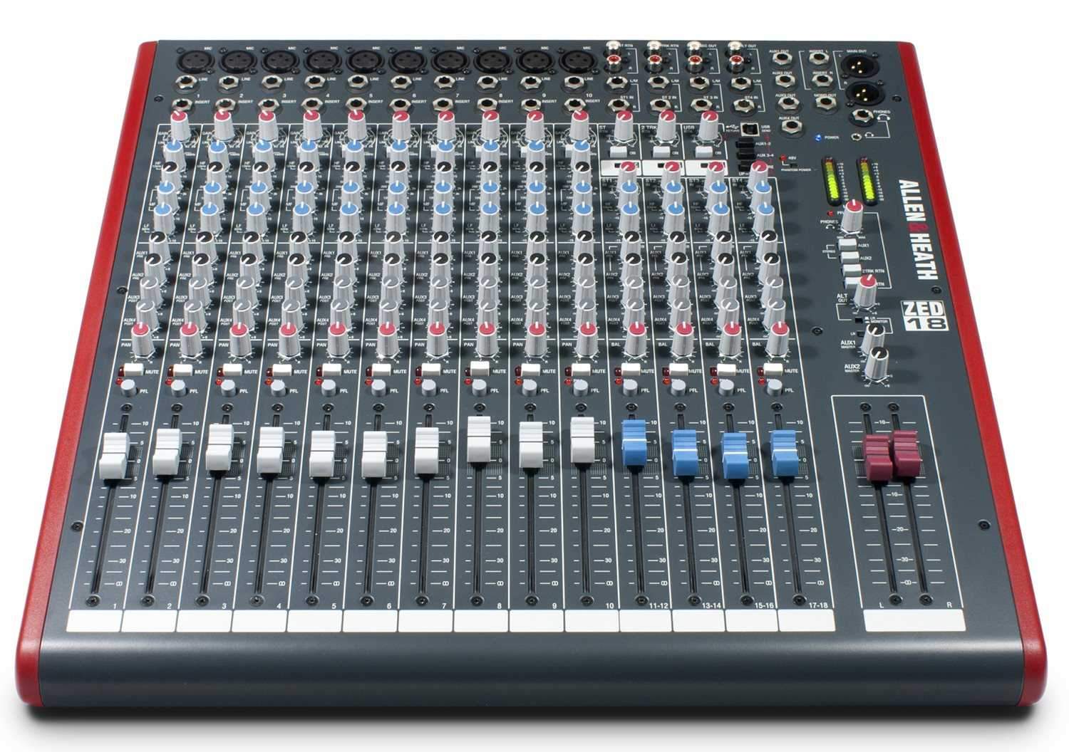 Allen & Heath ZED 18 PA Mixer with USB I/O - PSSL ProSound and Stage Lighting