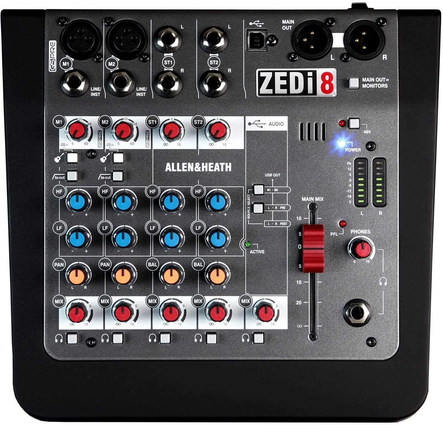 Allen & Heath ZEDI8 8-Channel Mixer - PSSL ProSound and Stage Lighting