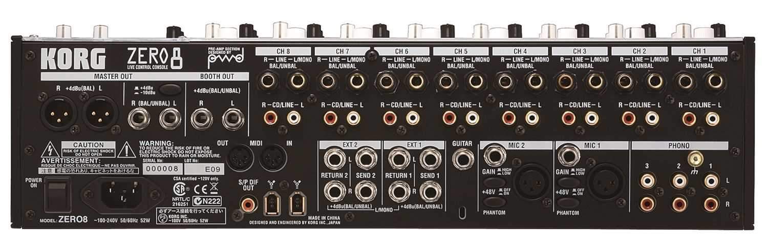 Korg Zero-8 Live CONTROL 8-Channel Mixer with Midi/Fx - PSSL ProSound and Stage Lighting