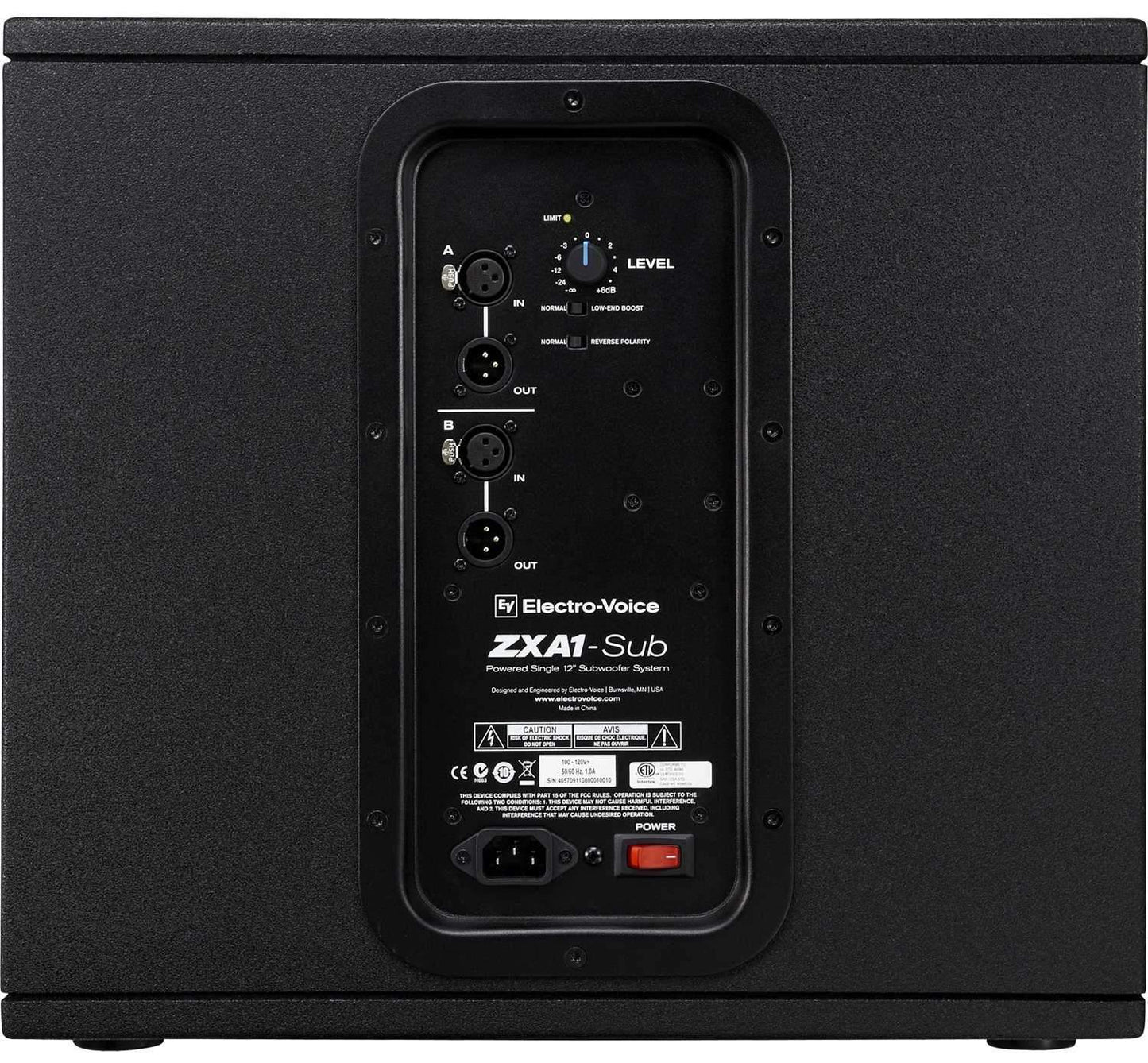 Electro-Voice ZxA1 12-Inch Powered Subwoofer - PSSL ProSound and Stage Lighting