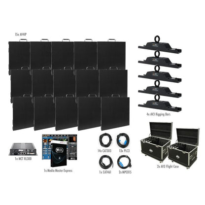 ADJ American DJ AV4IP 5x3 IP Rated Video Wall Kit with 15 Panels - Solotech