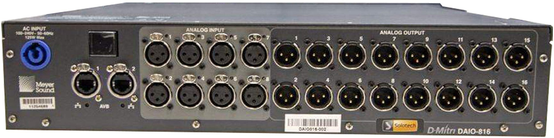 Meyer Sound DAIO-816 Analog I/O Module for D-Mitri – Solotech