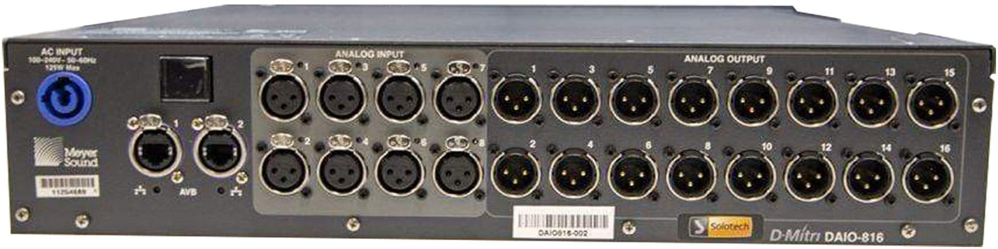 Meyer Sound DAIO-816 Analog I/O Module for D-Mitri - Solotech