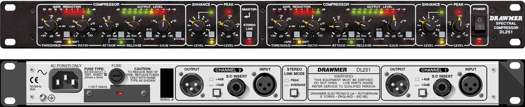 Drawmer DL251 2-Channel Spectral Compressor - PSSL ProSound and Stage Lighting