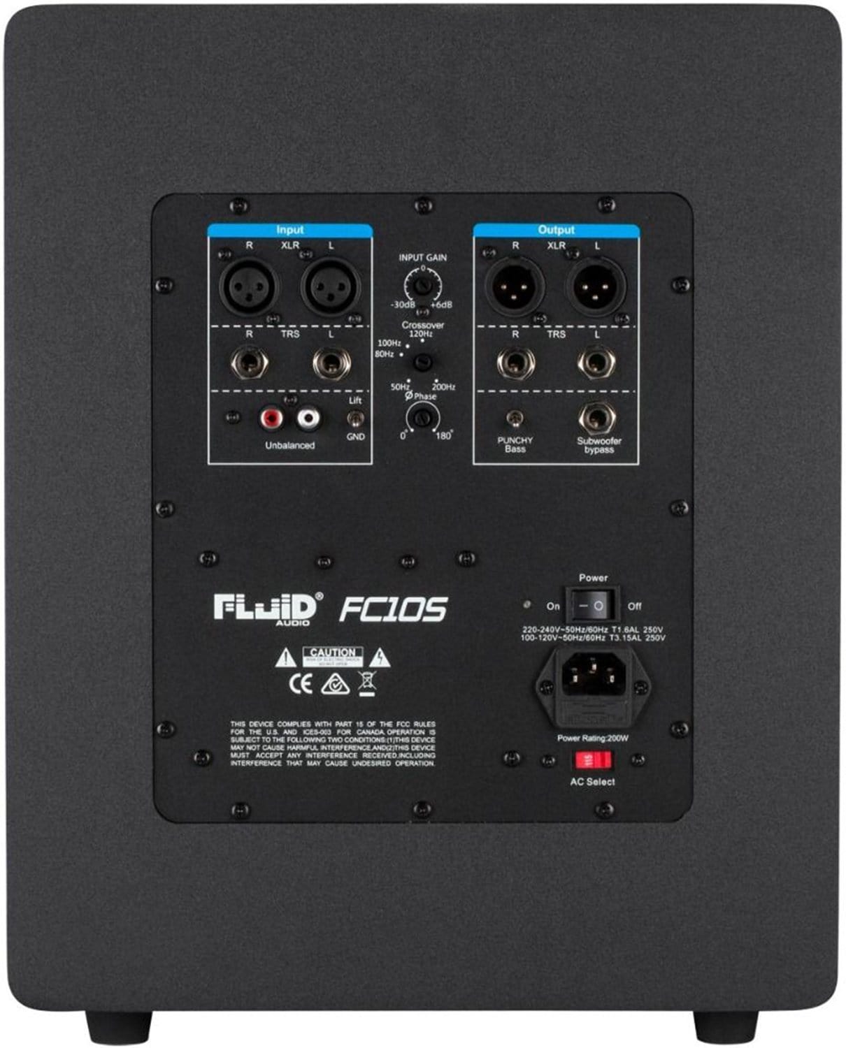 Fluid Audio FC10S 10in Powered Reference Subwoofer - PSSL ProSound and Stage Lighting