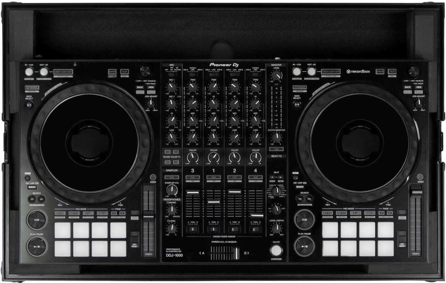 Odyssey FZDDJ1000BL Black Label Pioneer DDJ-1000/1000SRT Controller Case - PSSL ProSound and Stage Lighting