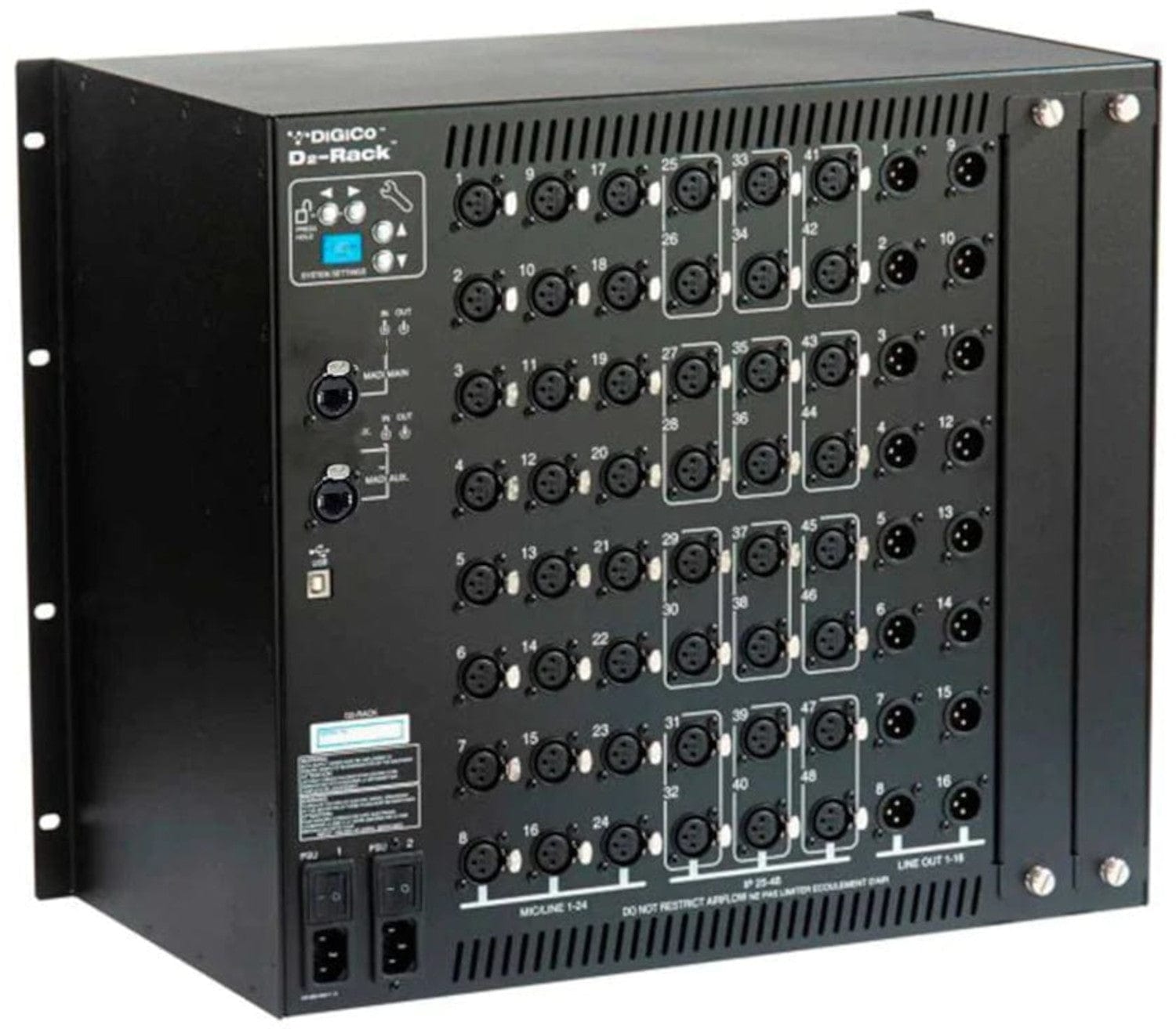 DiGiCo X-D2-AN-C D2-RACK with 48-Channel XLR and CAT6 MADI Connection - PSSL ProSound and Stage Lighting