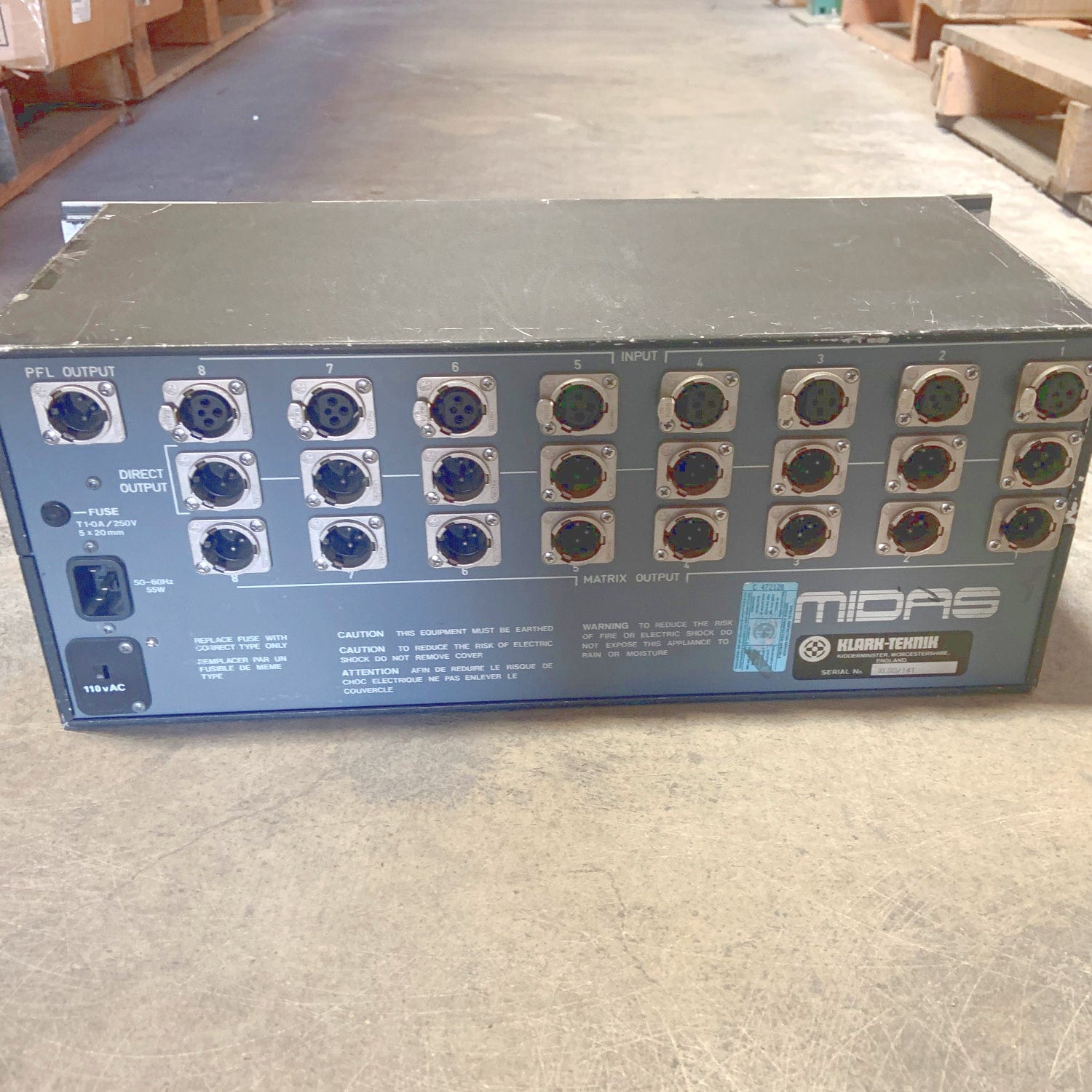 Midas XL88 Rack-Mounted Analog Audio Matrix 8x8