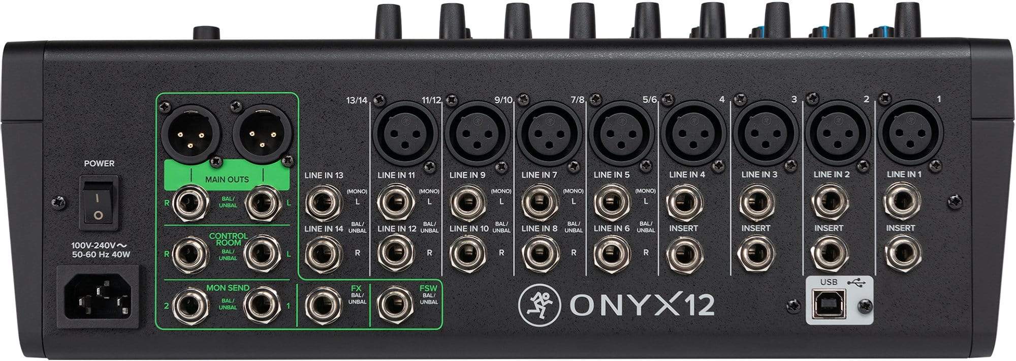 Mackie Onyx12 12-Channel Analog Mixer with Multi-Track USB