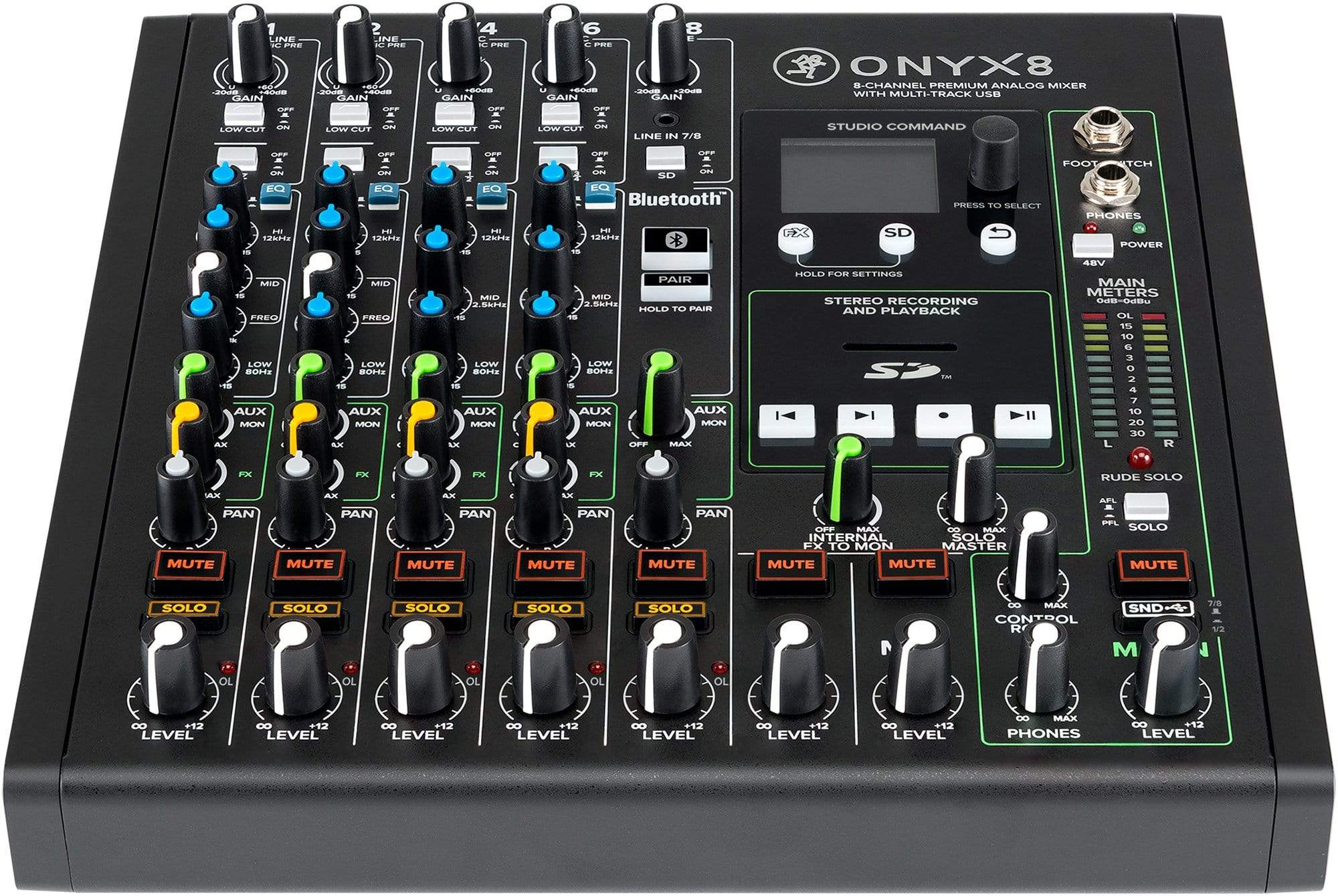 MACKIE Onyx8　アナログミキサー Mackie Onyx8 8-Channel Analog Mixer with Multi-Track USB – Solotech