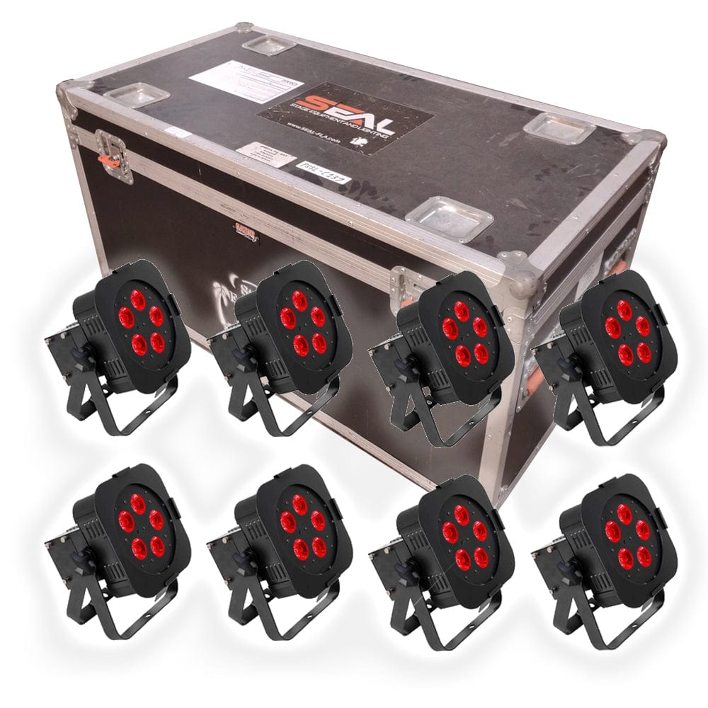 ADJ American DJ WiFLY Par QA5 RGBA Battery-Powered Wireless Par Light 8-Pack with Case - PSSL ProSound and Stage Lighting