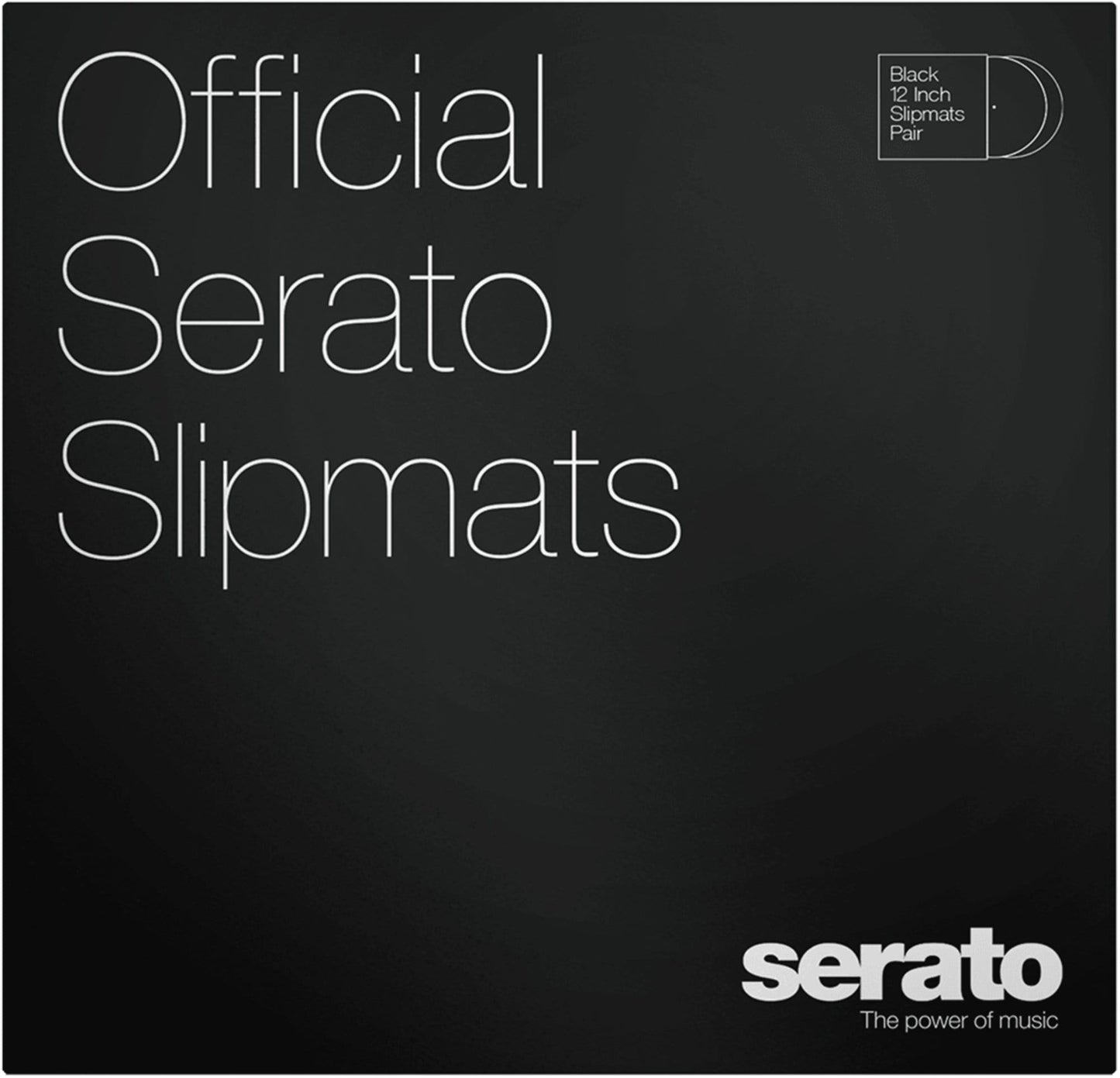 Serato DJ Logo Slipmats - White on Black (Pair) - PSSL ProSound and Stage Lighting