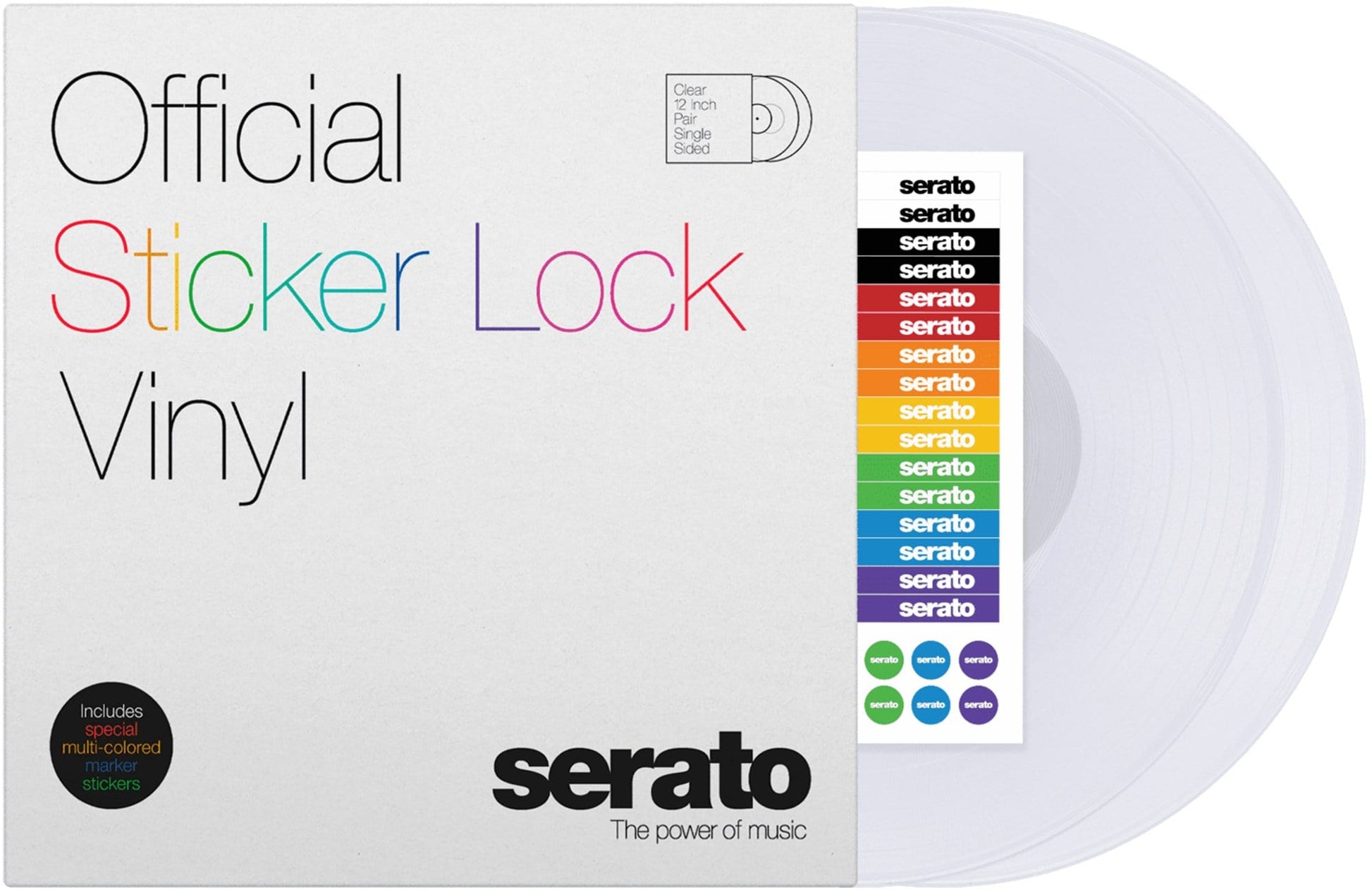 Serato Sticker Lock Vinyl - (Pair) - PSSL ProSound and Stage Lighting