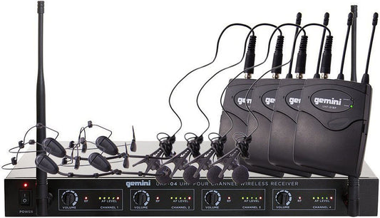 Gemini UHF-04HL UHF Lavalier Wireless Mic System - ProSound and Stage Lighting