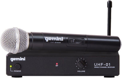 Gemini UHF-01M-F3 UHF Handheld Wireless Mic System - ProSound and Stage Lighting