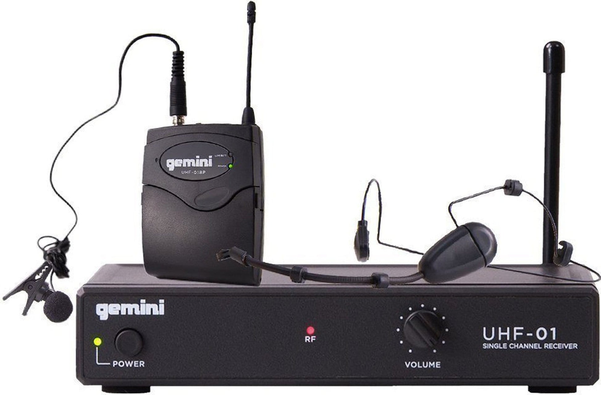 Gemini UHF-01HL-F1 UHF Lavalier Wireless Mic System - ProSound and Stage Lighting